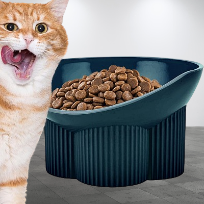 Gamelle pour chat - Anti-tipCatBowls™ - Bleu vert