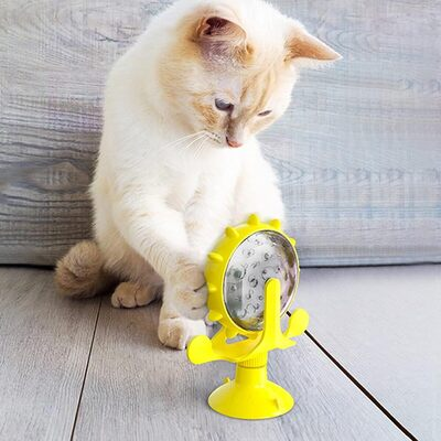 Distributeur de Croquettes - WhirlCatFeeder™ - Jaune