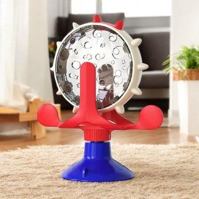 Distributeur de Croquettes - WhirlCatFeeder™ - Bleu & Rouge
