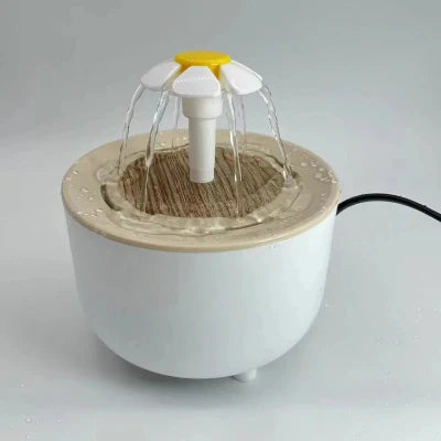 Fontaine à Eau Pour Chat - CatDrinker™ - Grain de bois blanc