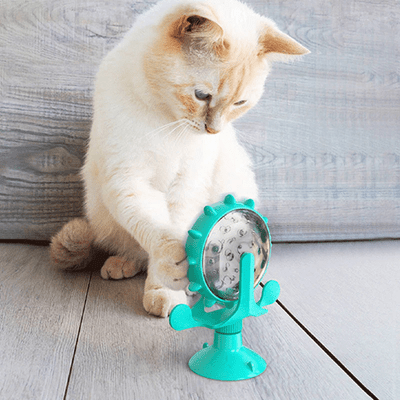 Distributeur de Croquettes - WhirlCatFeeder™ - Bleu - SPECIAL CHAT