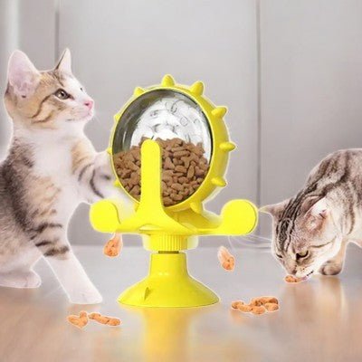 Distributeur de Croquettes - WhirlCatFeeder™ - Jaune - SPECIAL CHAT