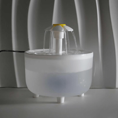 Fontaine à Eau Pour Chat - CatDrinker™ - Fleuron Blanc - SPECIAL CHAT