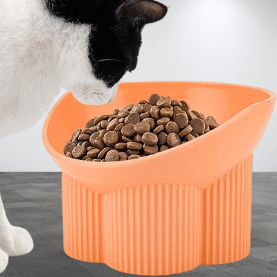 Gamelle pour chat - Anti - tipCatBowls™ - Rose orange - SPECIAL CHAT