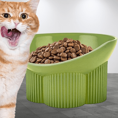 Gamelle pour chat - Anti - tipCatBowls™ - Vert - SPECIAL CHAT