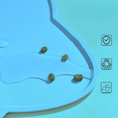 Tapis en Silicone - KittyPlacemat™ - Bleu - SPECIAL CHAT