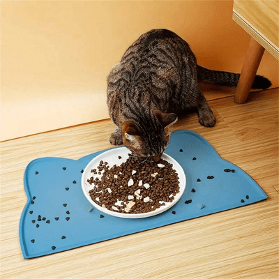 Tapis en Silicone - KittyPlacemat™ - Bleu - SPECIAL CHAT