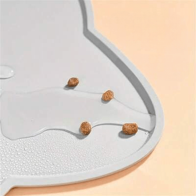 Tapis en Silicone - KittyPlacemat™ - Gris - SPECIAL CHAT